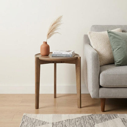 24" Brown Round End Table HomeRoots