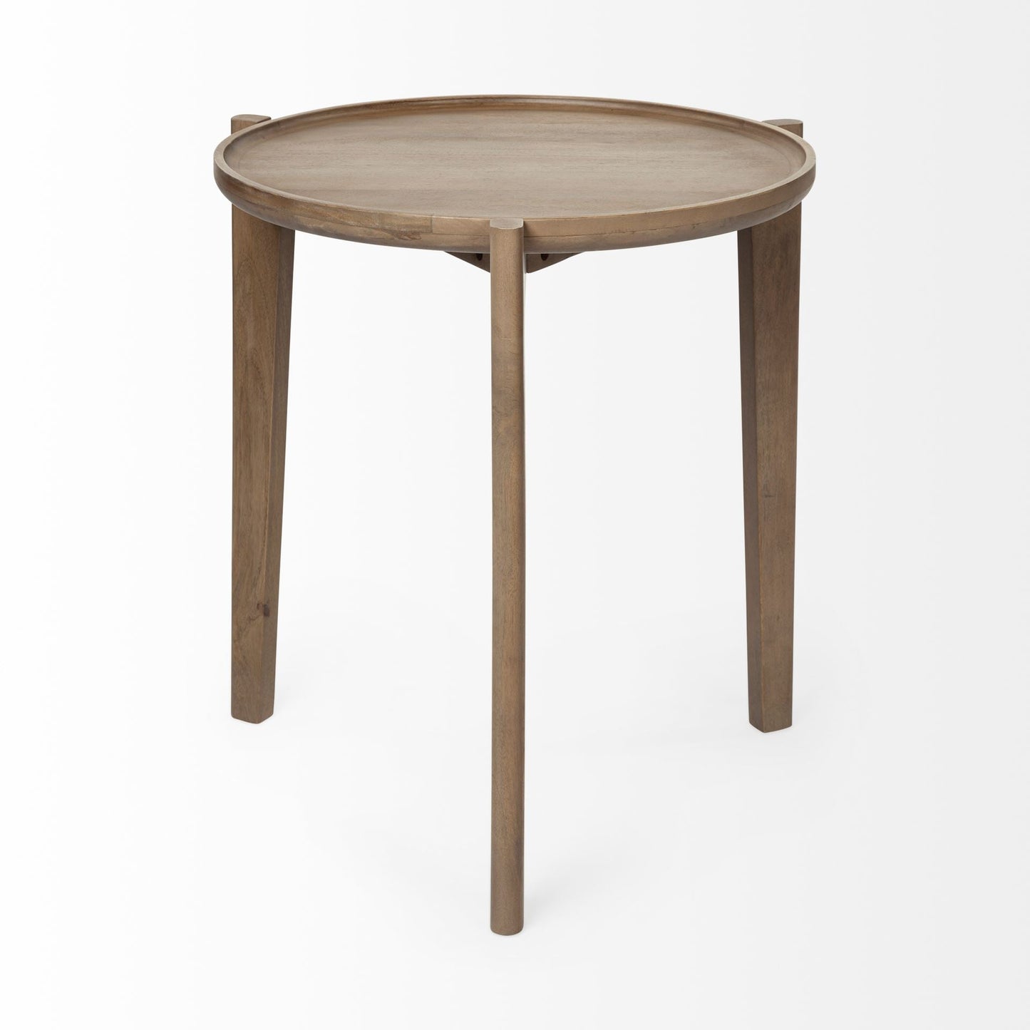 24" Brown Round End Table HomeRoots