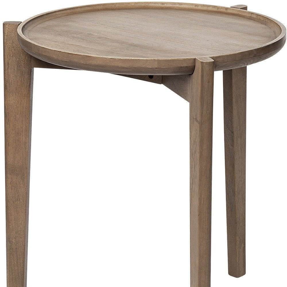 24" Brown Round End Table HomeRoots