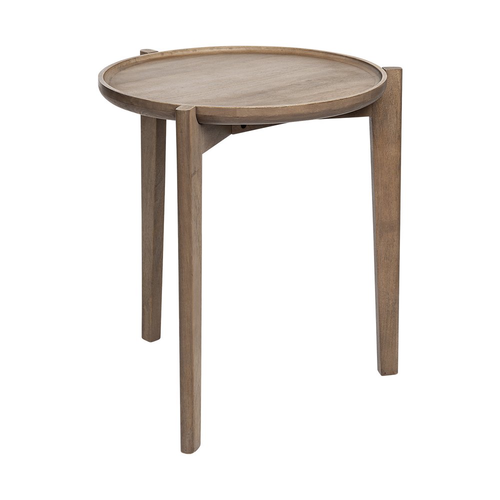 24" Brown Round End Table HomeRoots