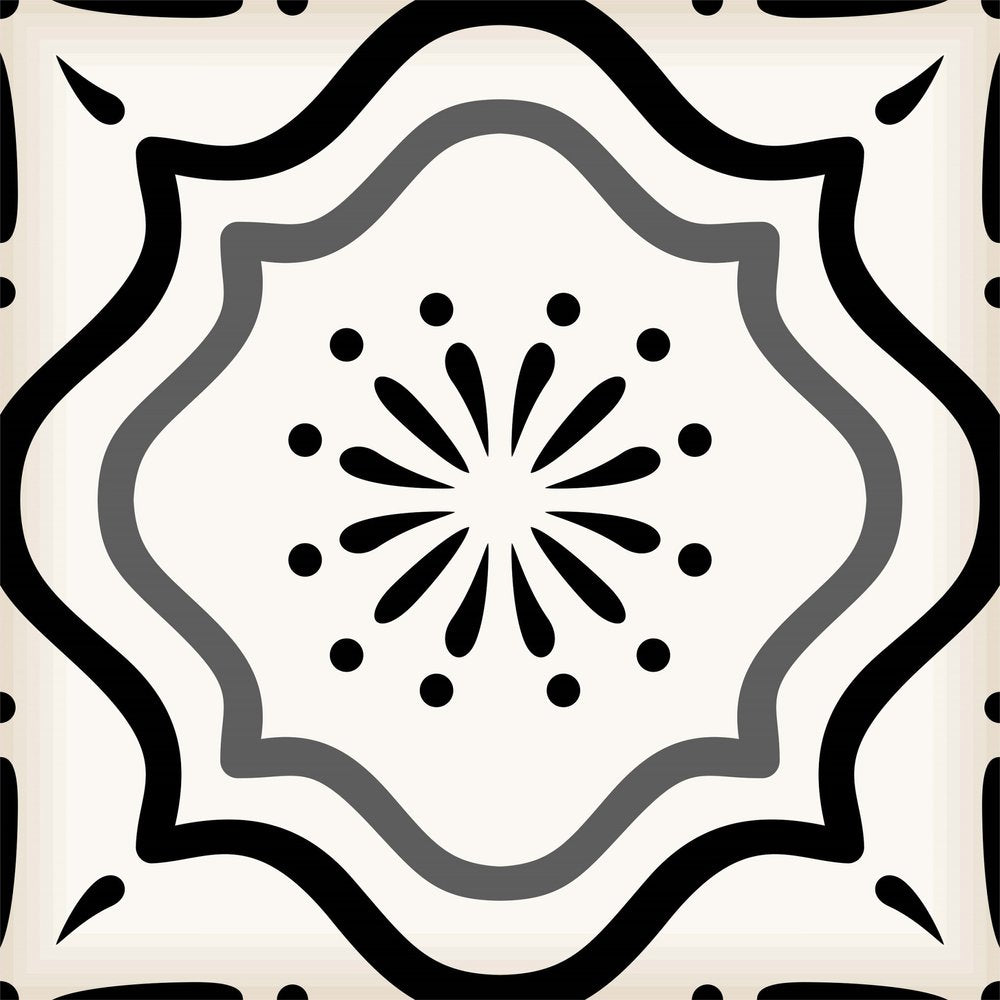 7" x 7" Black And White Peel And Stick Removable Tiles HomeRoots
