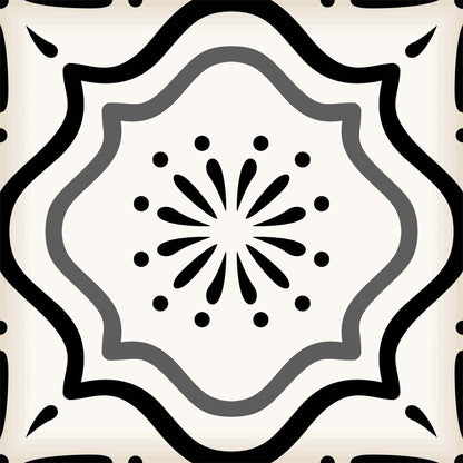 7" x 7" Black And White Peel And Stick Removable Tiles HomeRoots