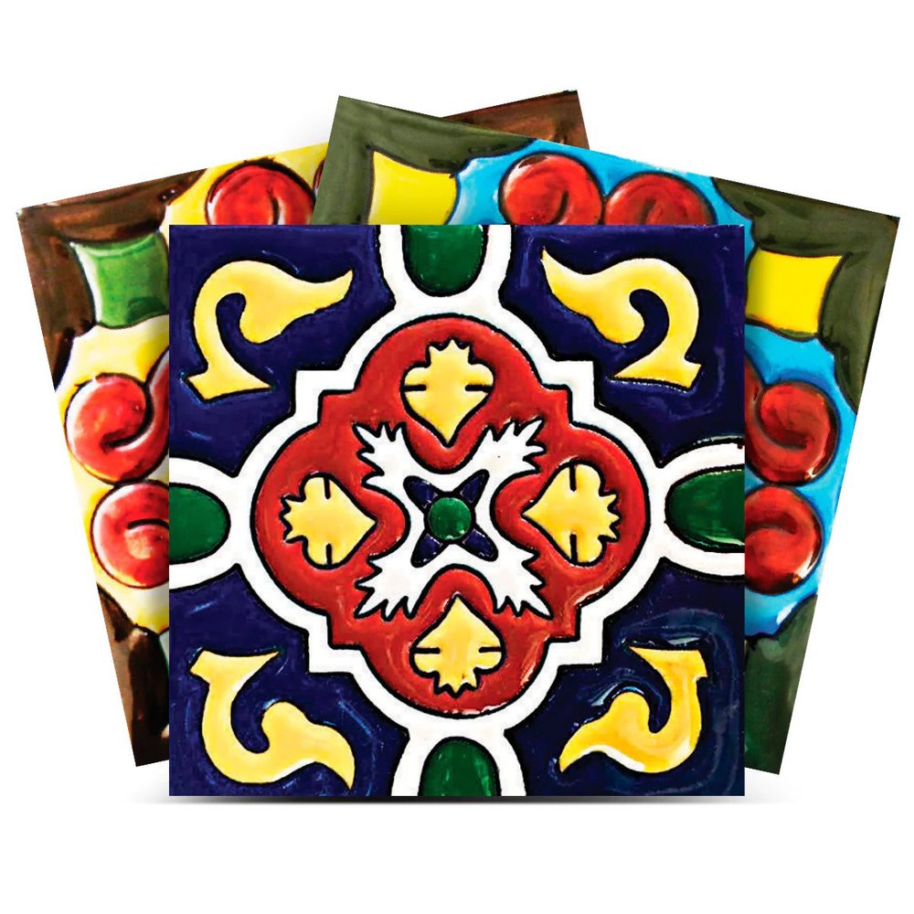 8" x 8" Blue And Red Vinyl Peel And Stick Removable Tiles HomeRoots