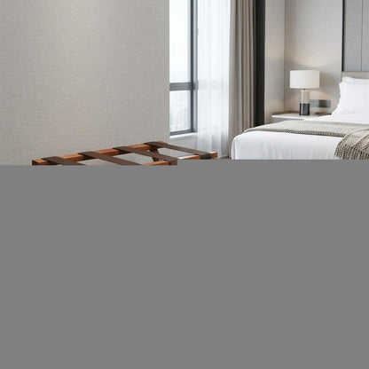 Hotel Light Walnut Folding Luggage Rack With Four Straps HomeRoots
