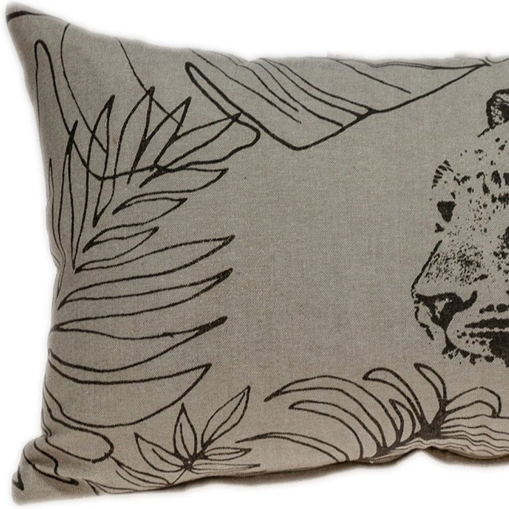 Jaguar Silhoutte Lumbar Throw Pillow — view 8