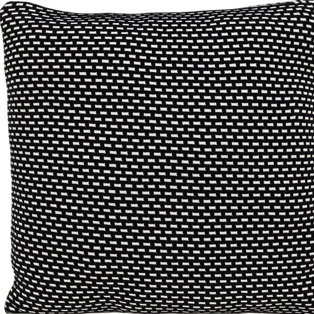 Super Black And White Check Throw Pillow