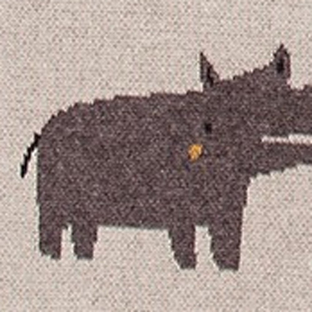 Zoo Animals Woven Knitted Baby Blanket HomeRoots