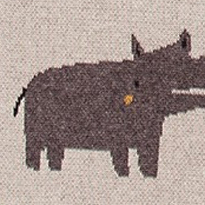 Zoo Animals Woven Knitted Baby Blanket HomeRoots