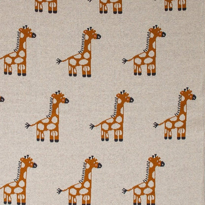 32" X 40" Orange And White Cotton Giraffe Plush Baby Blanket HomeRoots