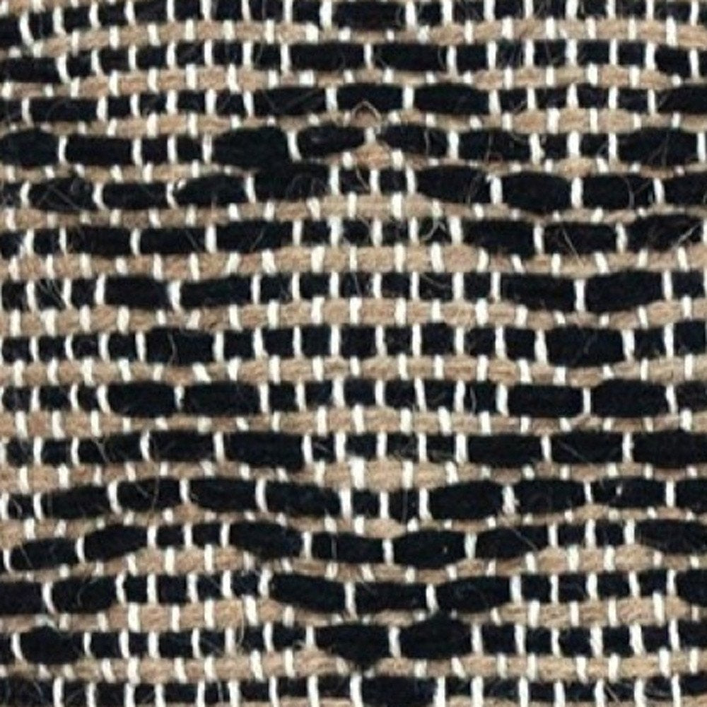 Black And Sand Woven Decorative Pillow — view 7