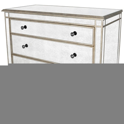 Rectangle Mirrored Three Drawer Console Storage Chest HomeRoots