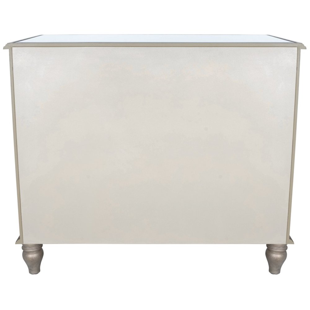 Rectangle Mirrored Three Drawer Console Storage Chest HomeRoots