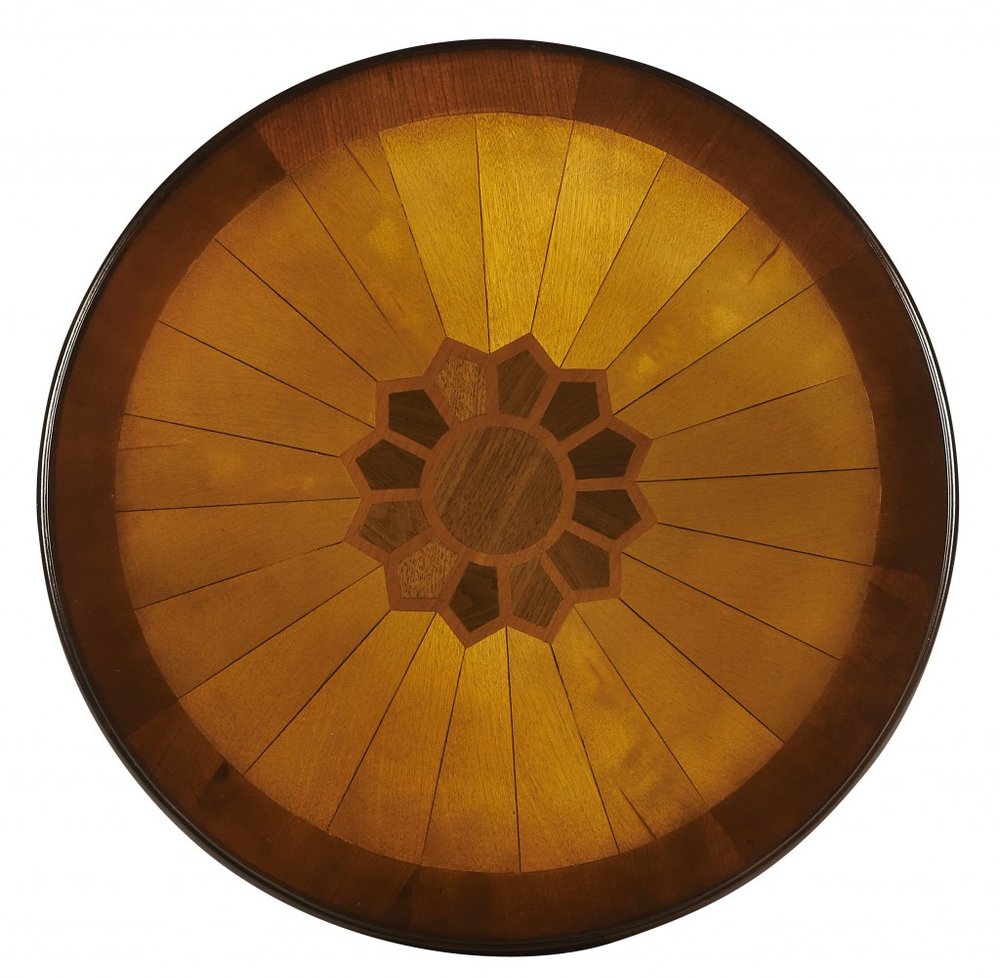 24" Brown Solid Wood and Wood Round End Table With Drawer HomeRoots