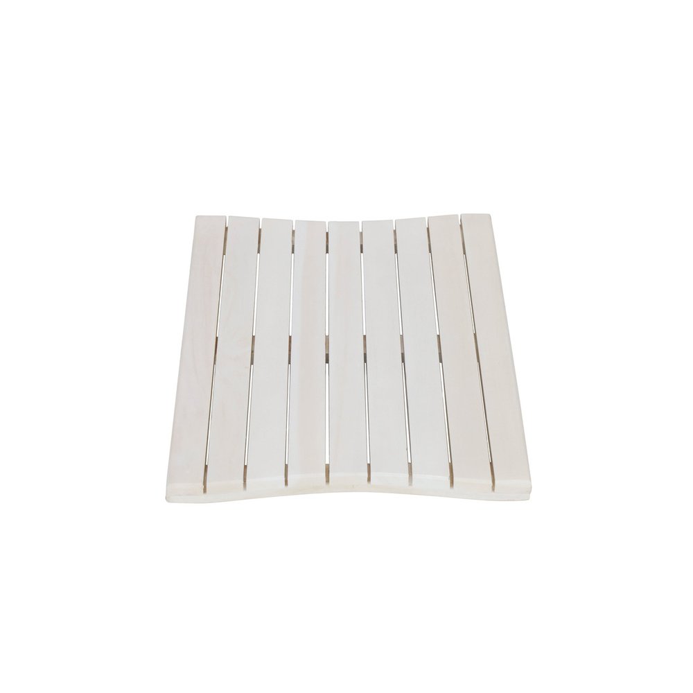 23" White Teak Slat Non Slip Bath Mat HomeRoots