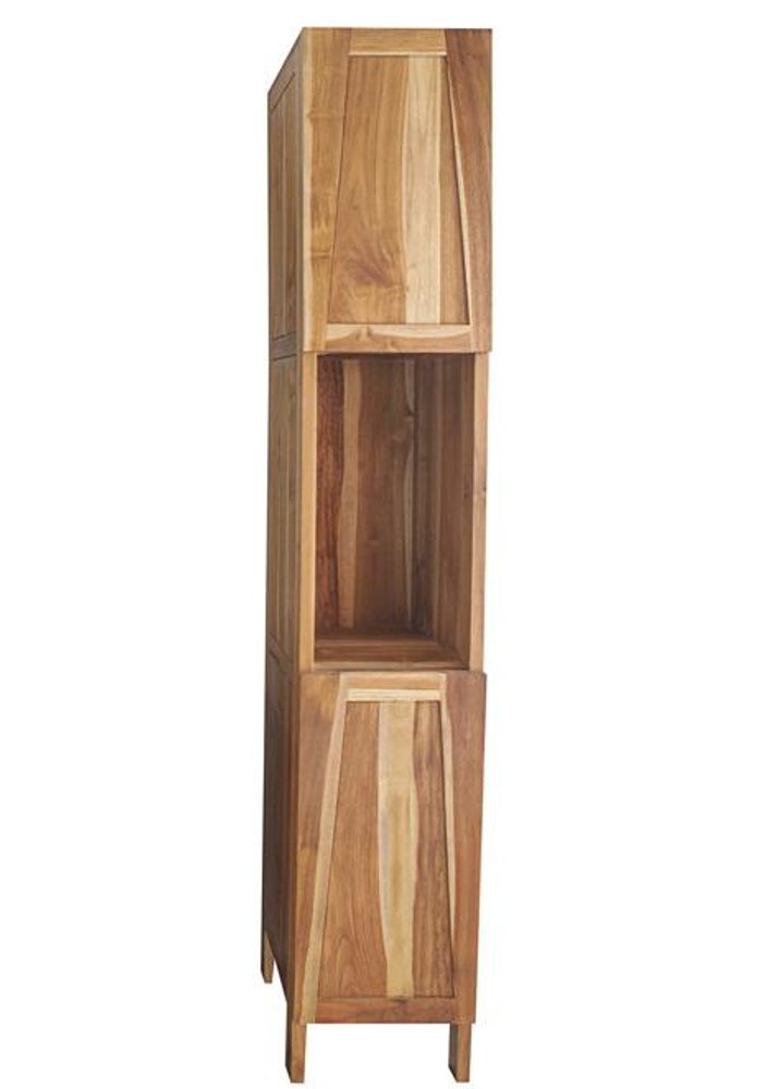 14" Brown Wood Shaker Style Double Door Linen Cabinet HomeRoots