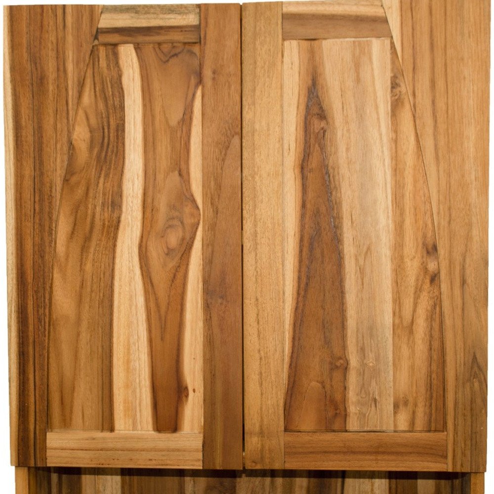 24" Brown Solid Wood Frame Wall Mounted Accent Cabinet HomeRoots