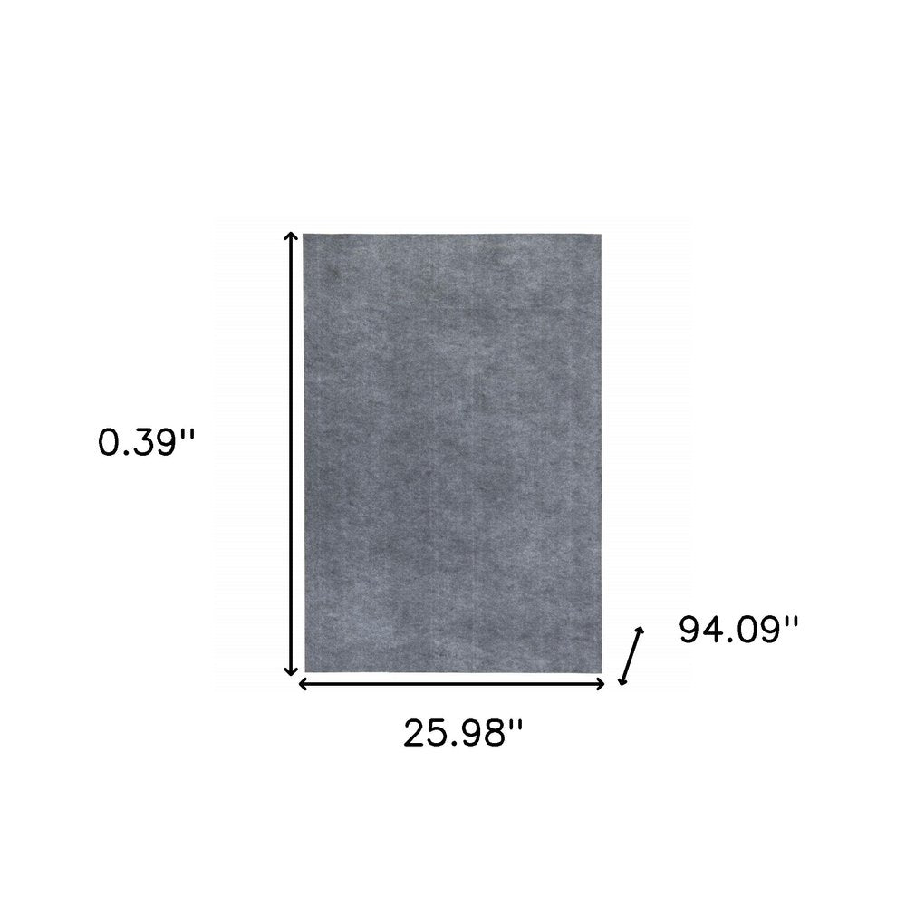 2' x 8' Gray Non Slip Rug Pad HomeRoots