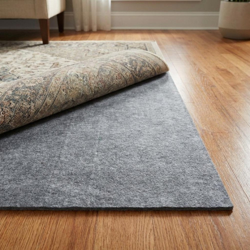6' Round Gray Non Slip Rug Pad HomeRoots