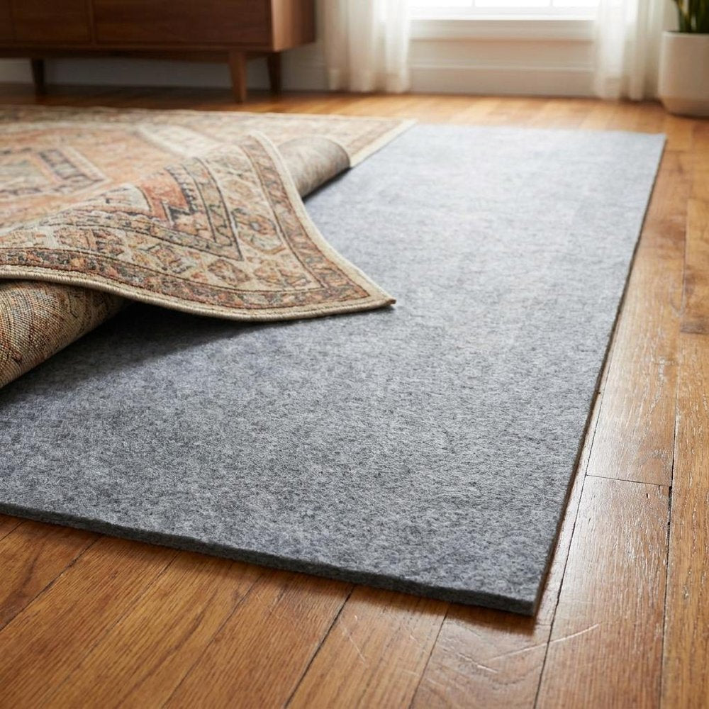 2' x 8' Gray Non Slip Rug Pad HomeRoots