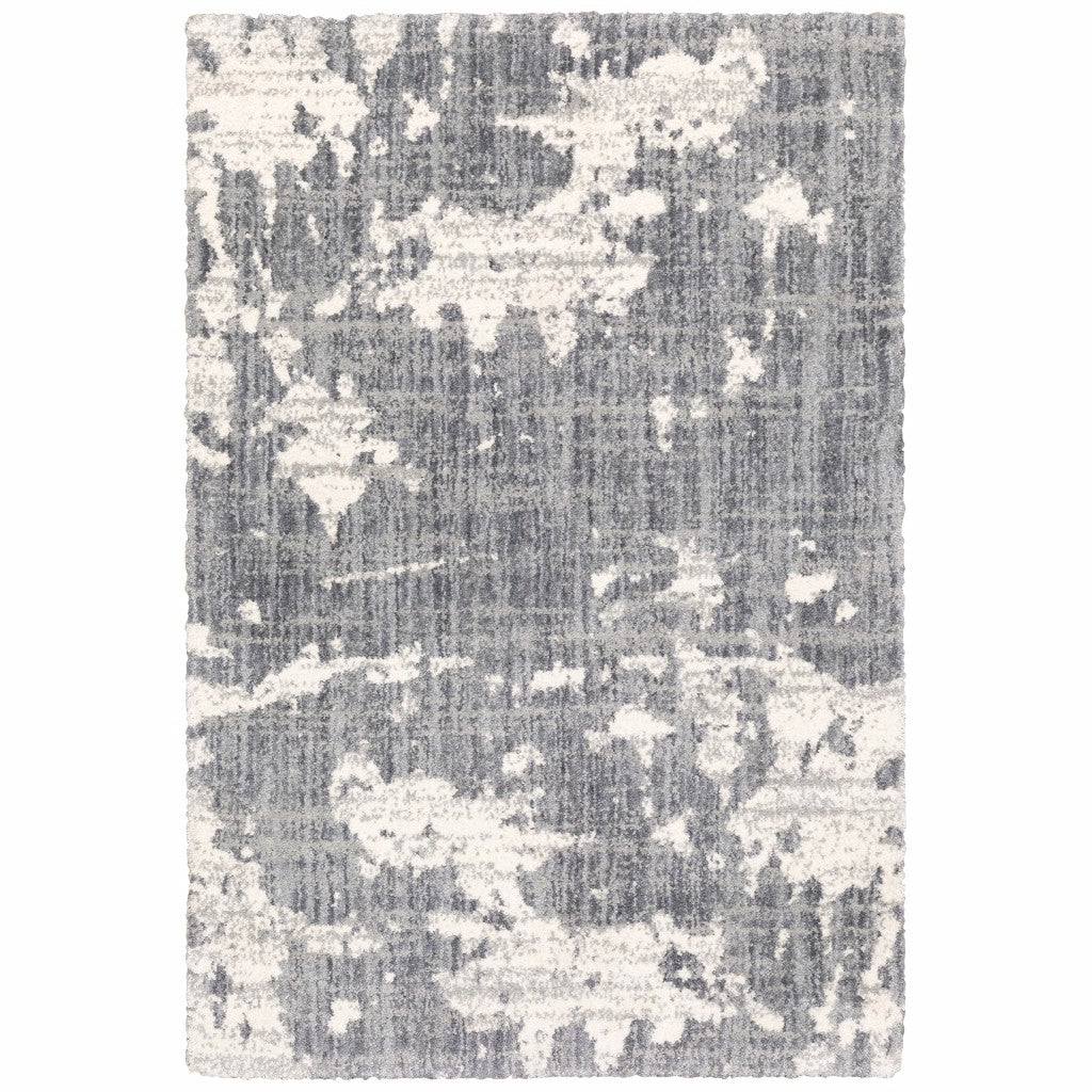 9' X 12' Grey And Ivory Grey Matter Area Rug - 118.11" (H) x 153.54" (W) x 1.57" (D)