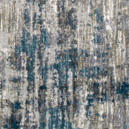 9' X 12' Grey And Blue Grey Skies Area Rug - 118.11" (H) x 153.54" (W) x 1.57" (D)