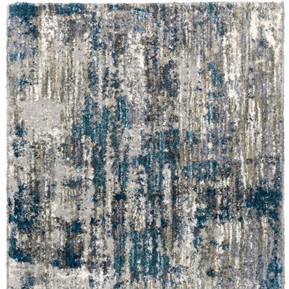 9' X 12' Grey And Blue Grey Skies Area Rug - 118.11" (H) x 153.54" (W) x 1.57" (D)