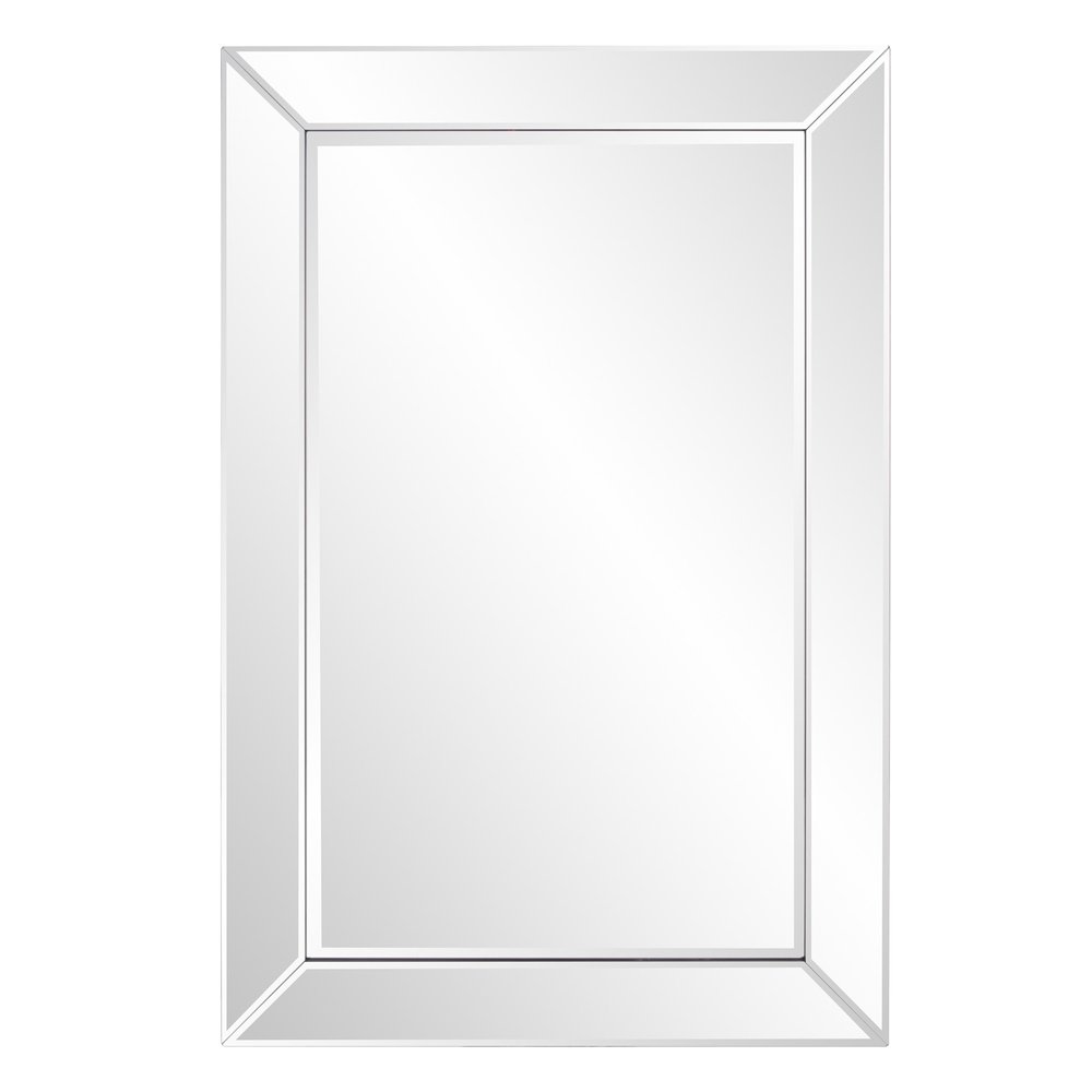 36" Glass Framed Accent Mirror HomeRoots