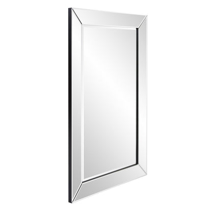 36" Glass Framed Accent Mirror HomeRoots