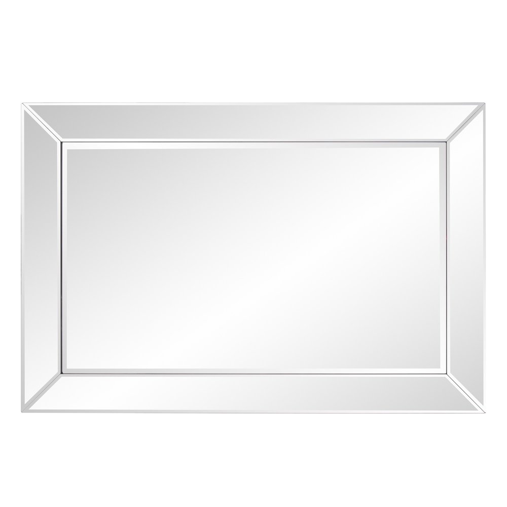 36" Glass Framed Accent Mirror HomeRoots