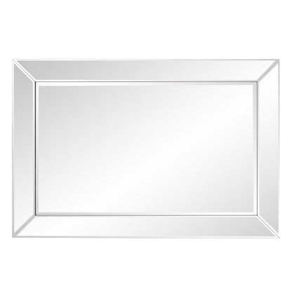 36" Glass Framed Accent Mirror HomeRoots