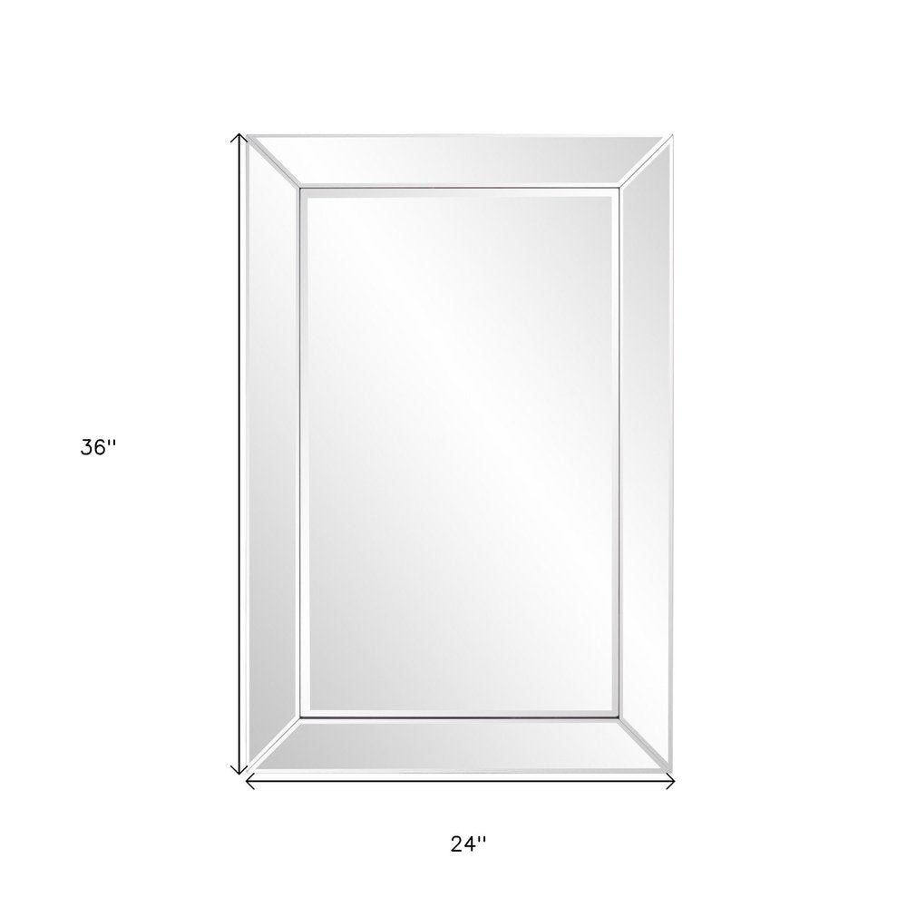 36" Glass Framed Accent Mirror HomeRoots