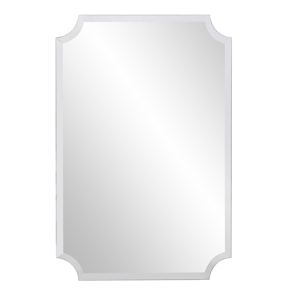 36" Rectangle With Scalloped Corner Unframed Accent Mirror HomeRoots