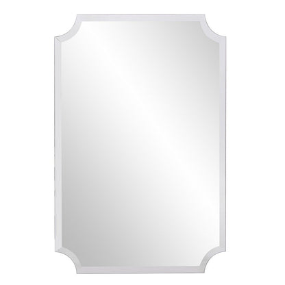 36" Rectangle With Scalloped Corner Unframed Accent Mirror HomeRoots