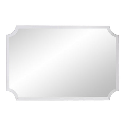 36" Rectangle With Scalloped Corner Unframed Accent Mirror HomeRoots