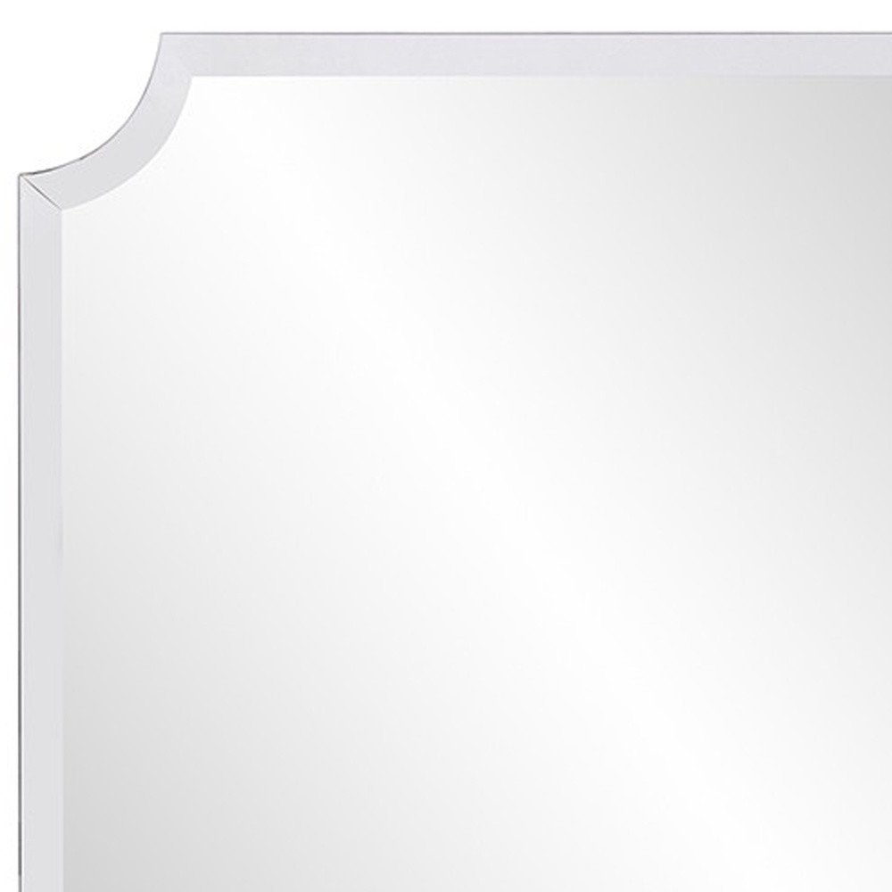36" Rectangle With Scalloped Corner Unframed Accent Mirror HomeRoots