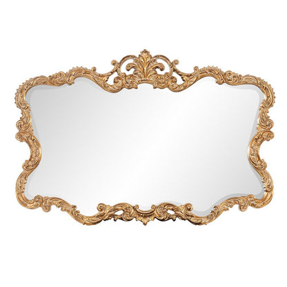 27" Gold Ornate Scroll Framed Accent Mirror HomeRoots