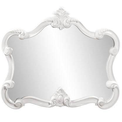 28" White Baroque Framed Accent Mirror HomeRoots