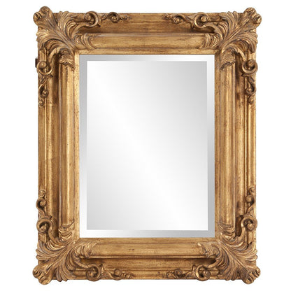 23" Antiqued Gold Ornate Scroll Framed Accent Mirror HomeRoots