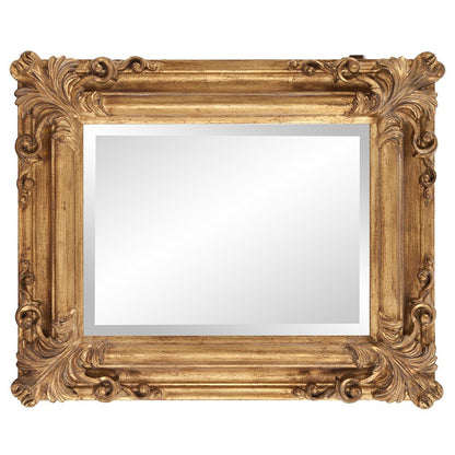 23" Antiqued Gold Ornate Scroll Framed Accent Mirror HomeRoots