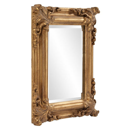 23" Antiqued Gold Ornate Scroll Framed Accent Mirror HomeRoots