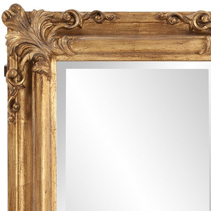 23" Antiqued Gold Ornate Scroll Framed Accent Mirror HomeRoots