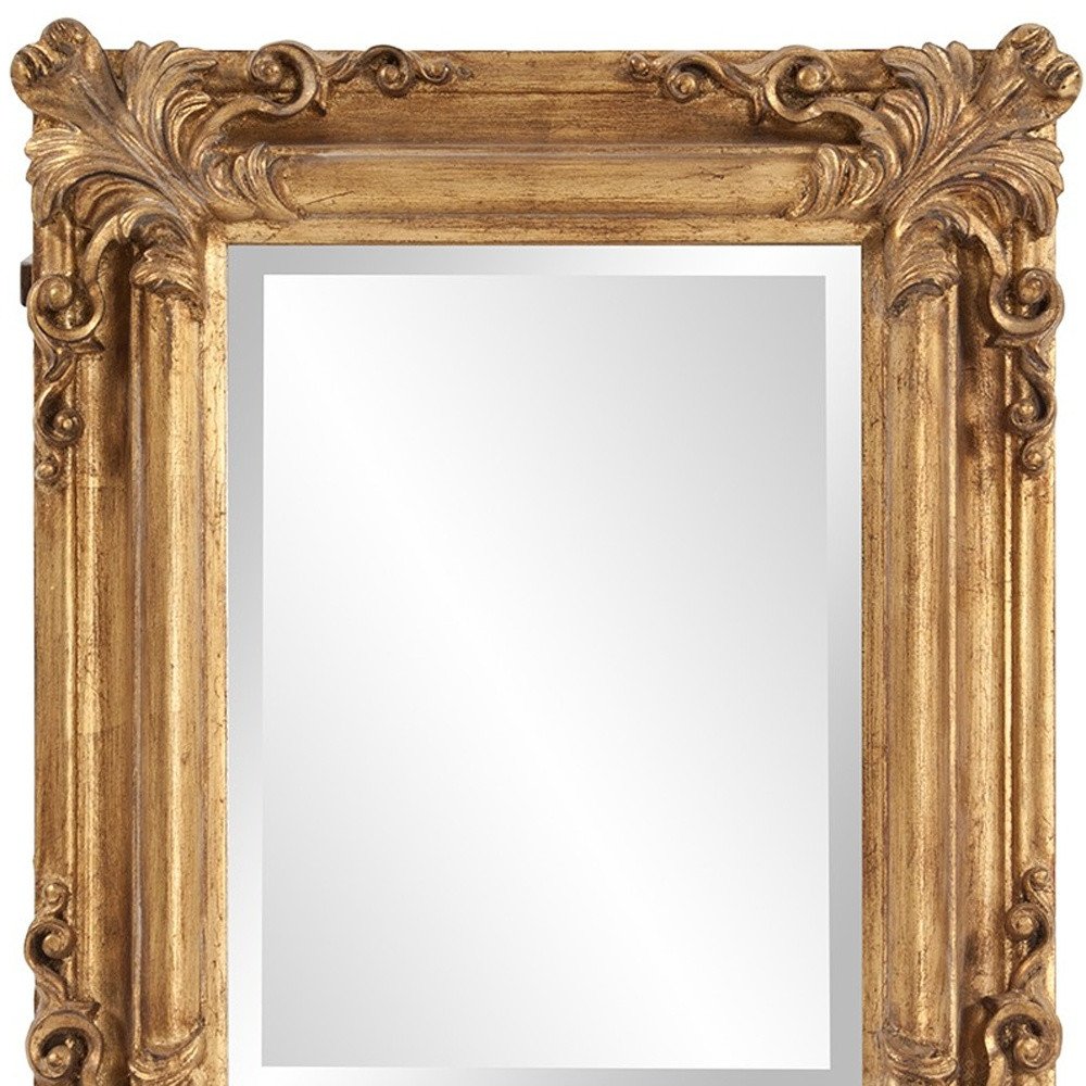 23" Antiqued Gold Ornate Scroll Framed Accent Mirror HomeRoots