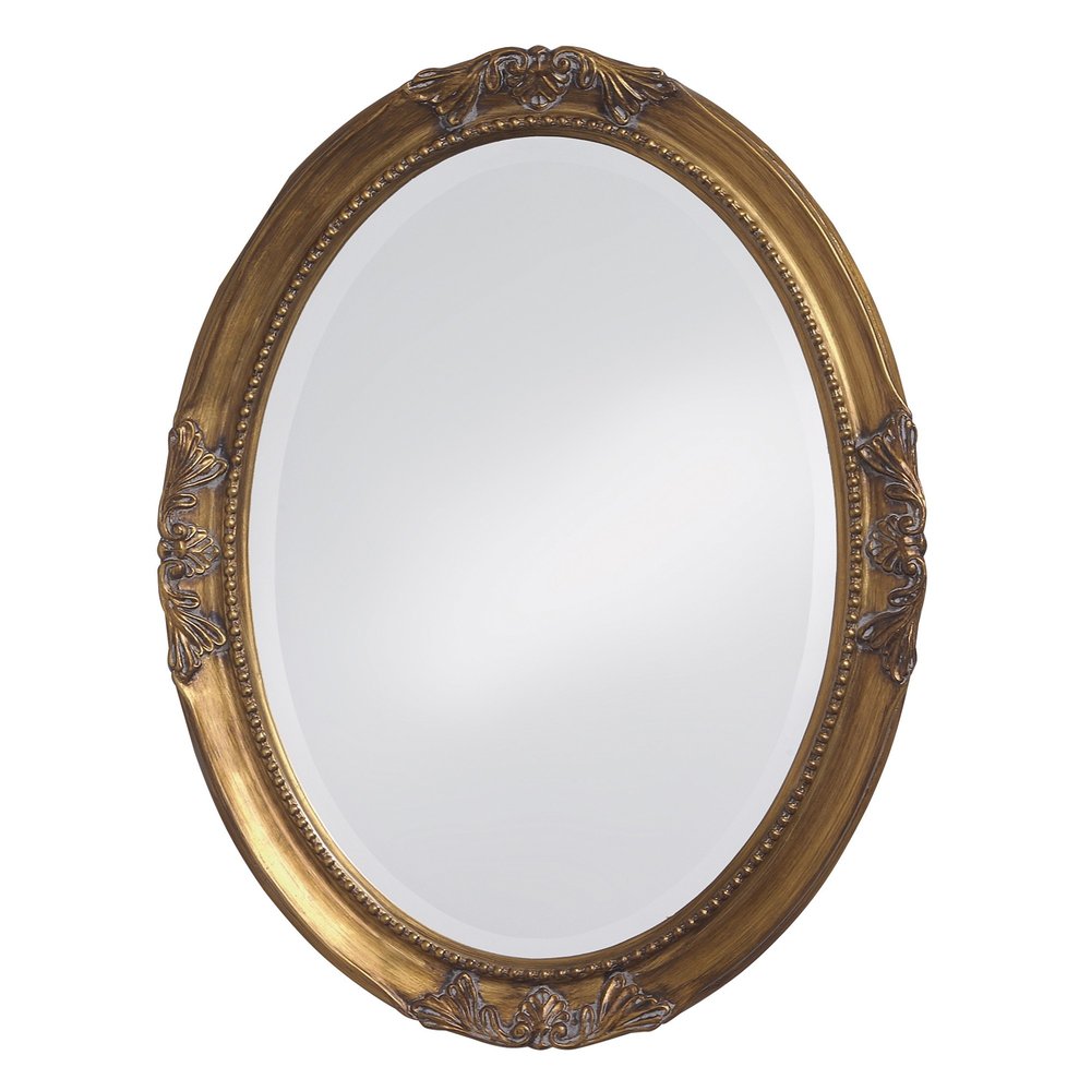 33" Gold Oval Framed Accent Mirror HomeRoots