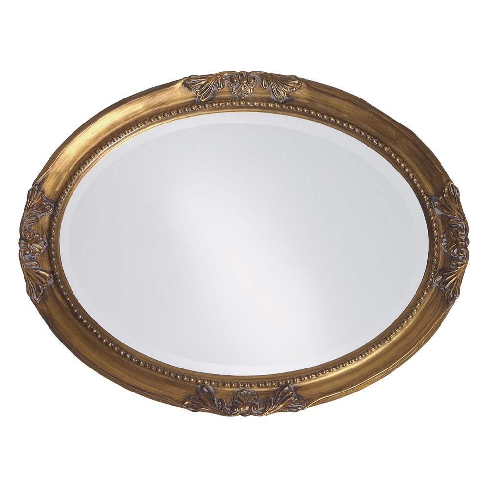 33" Gold Oval Framed Accent Mirror HomeRoots