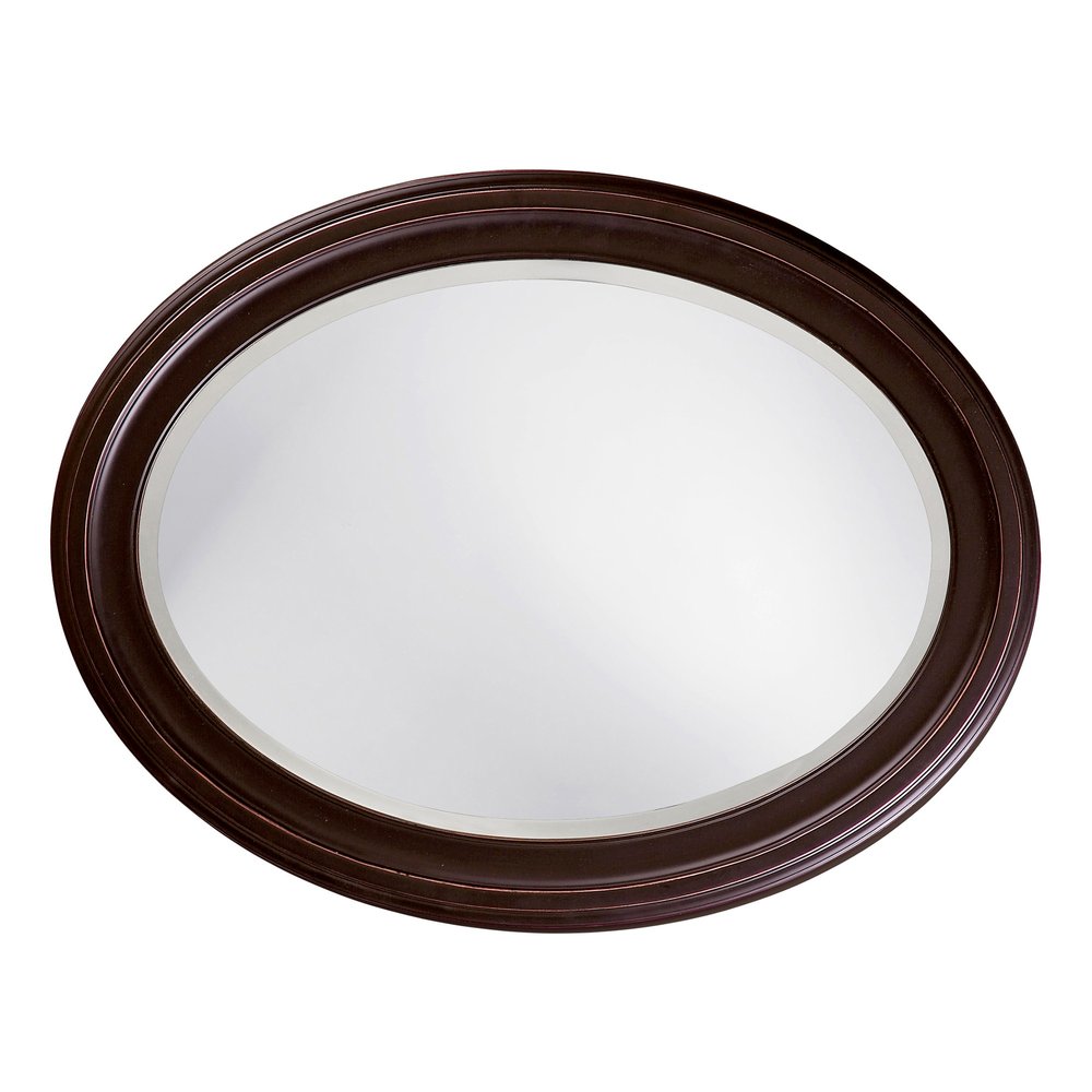 33" Bronze Oval Framed Accent Mirror HomeRoots