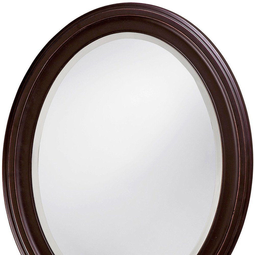 33" Bronze Oval Framed Accent Mirror HomeRoots