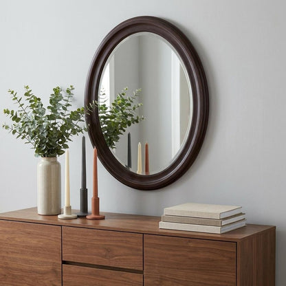 33" Bronze Oval Framed Accent Mirror HomeRoots