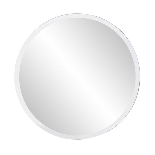 28" Gray Round Unframed Accent Mirror HomeRoots
