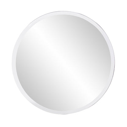 28" Gray Round Unframed Accent Mirror HomeRoots