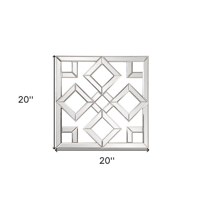 Interlocking Mirrored Squares With Lattice Design HomeRoots
